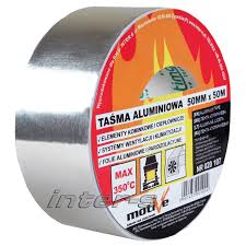 Taśma aluminiowa, wysokotemperatura do 350°C, kominkowa, termiczna MOTIVE 50x25m 